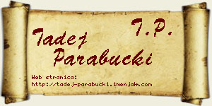 Tadej Parabucki vizit kartica